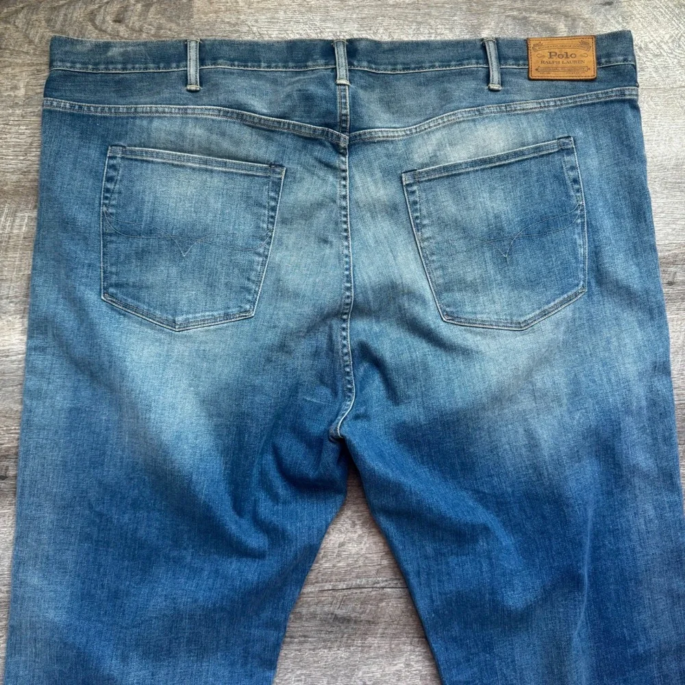Polo Ralph Lauren Hampton Relaxed Straight Jeans 50B/30 Blue Stretch Denim